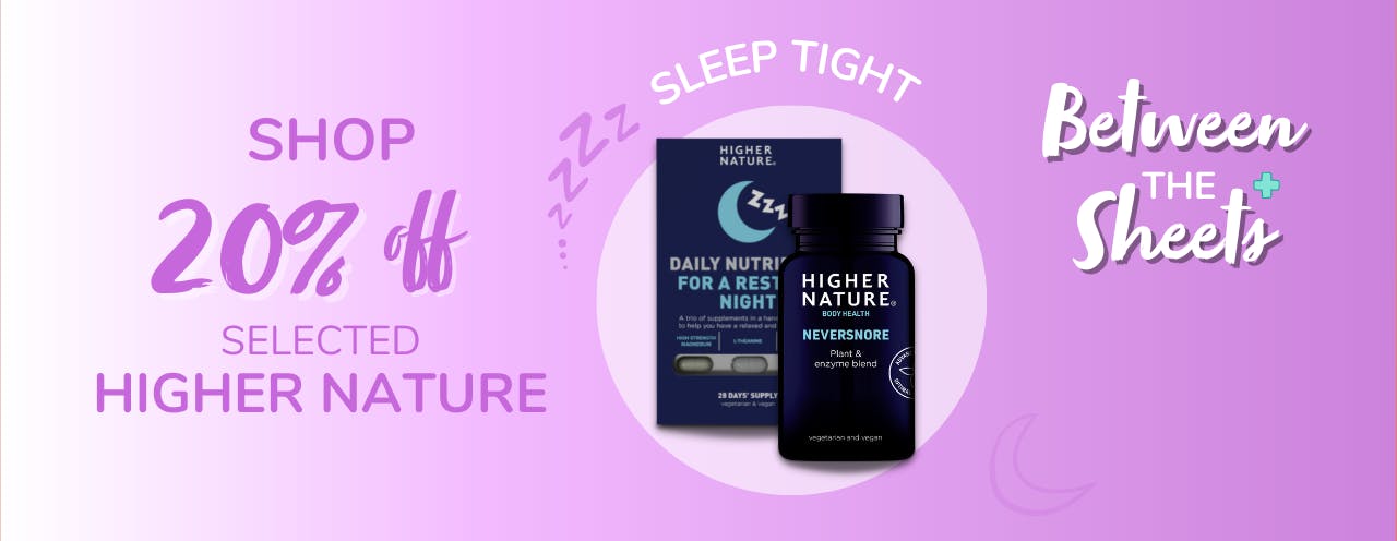 A range of sleep products from Higher Nature with 20% off